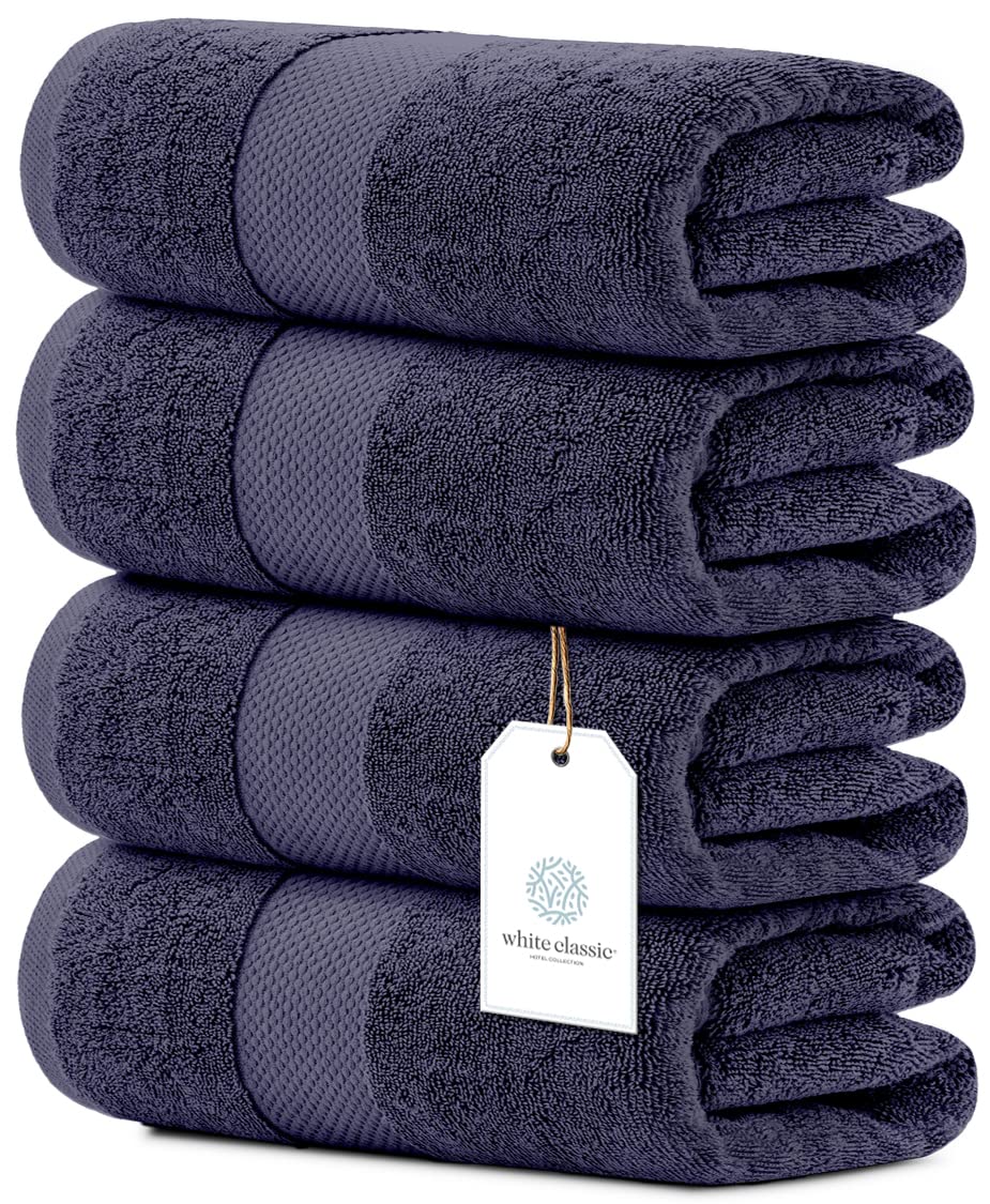Luxury Cotton Bath Towel Set Thick Soft 4-Pack
