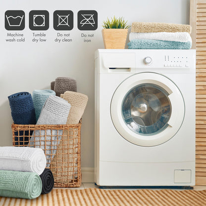Luxury Cotton Tufted Bath Rug with Reversible Design