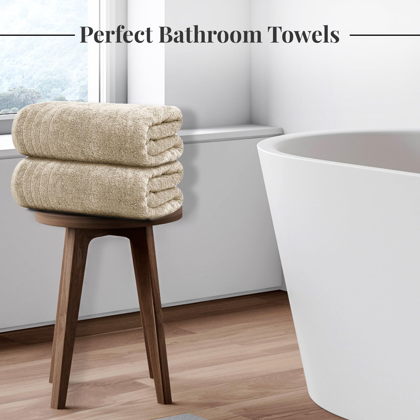 Extra Large Cotton Bath Towels Soft Quick-Dry 4-Pack