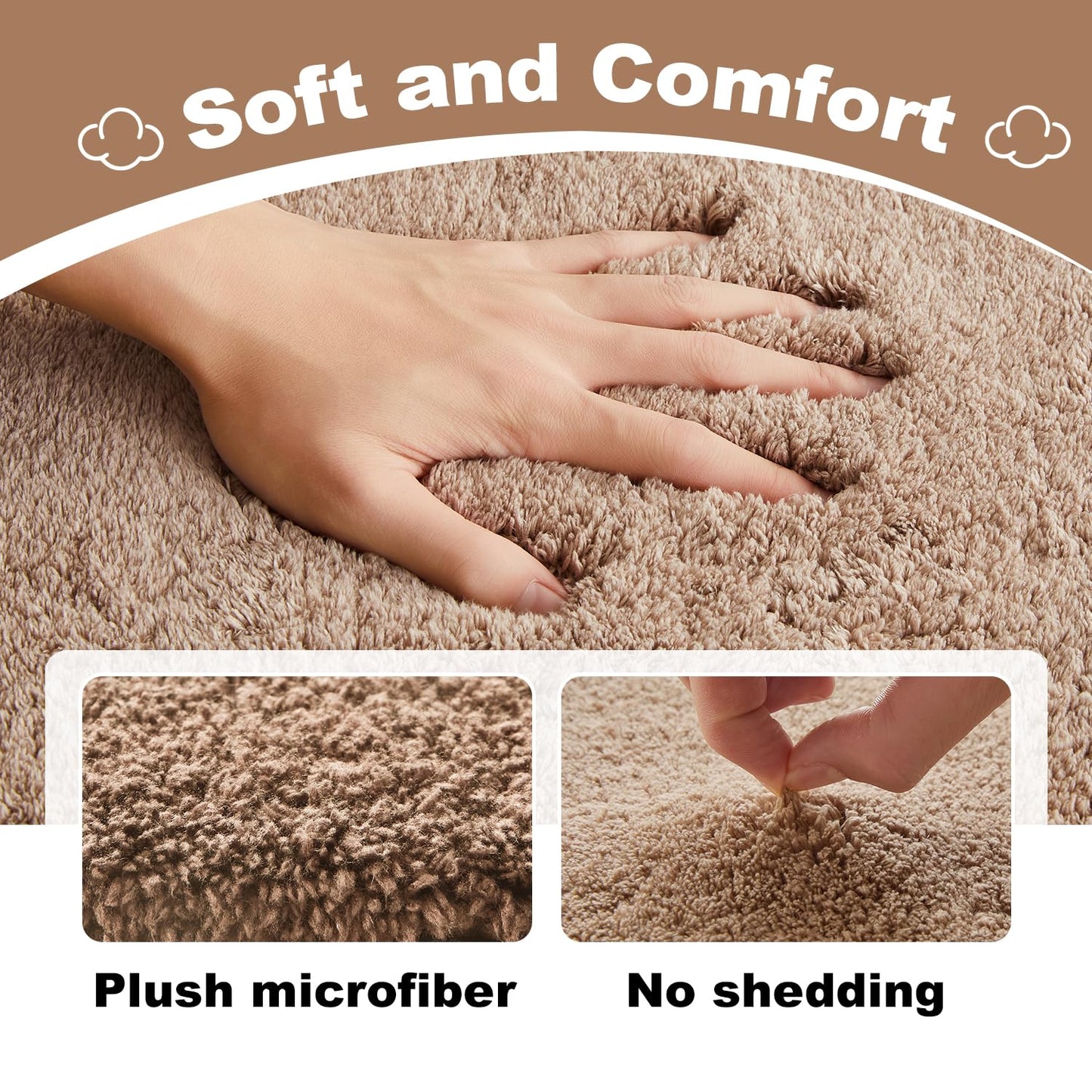 Ultra Soft Absorbent Bath Mat with Rubber Backing