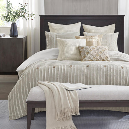 Jacquard Stripe Comforter Set with Removable Cover