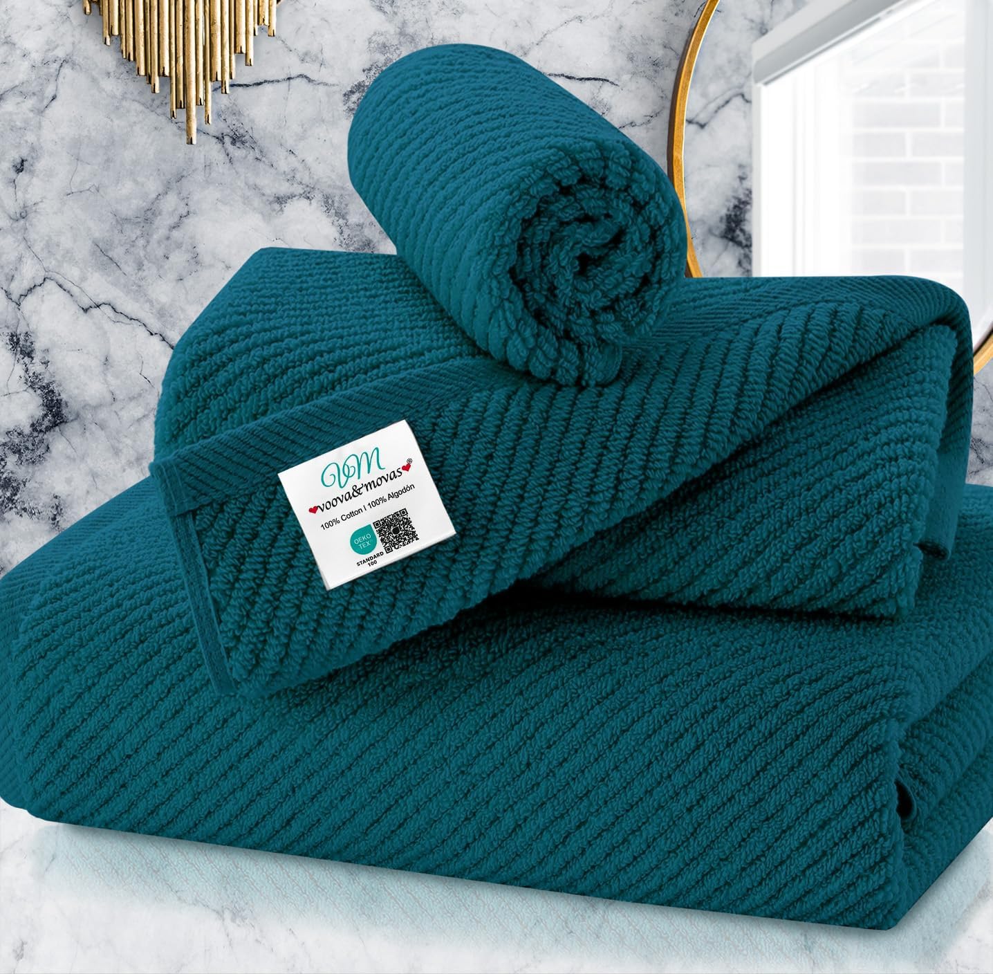 Cotton Bathroom Towel Gift Set 6-Piece Collection