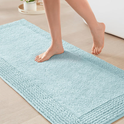 Luxury Cotton Tufted Bath Rug with Reversible Design