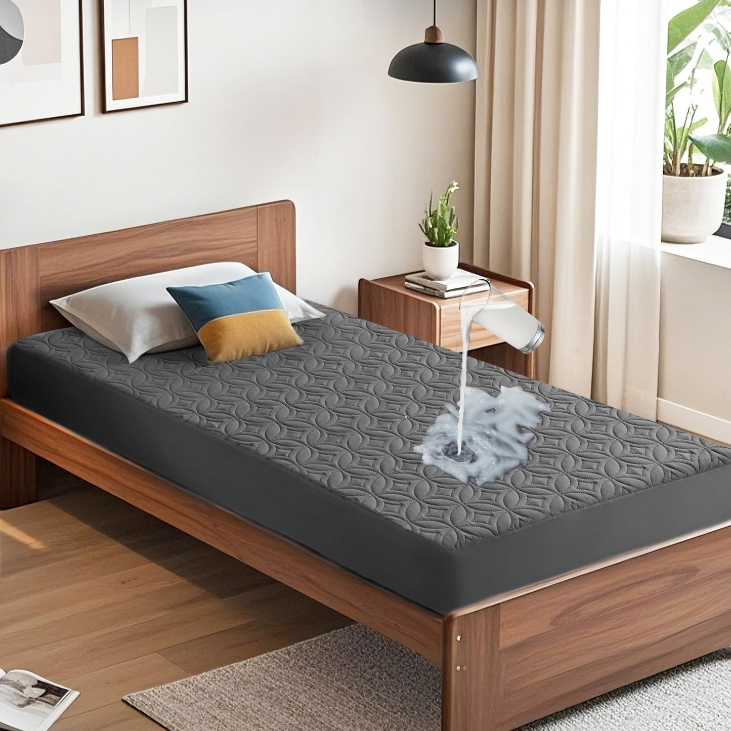 Waterproof Quilted Mattress Protector Deep Pocket Cover