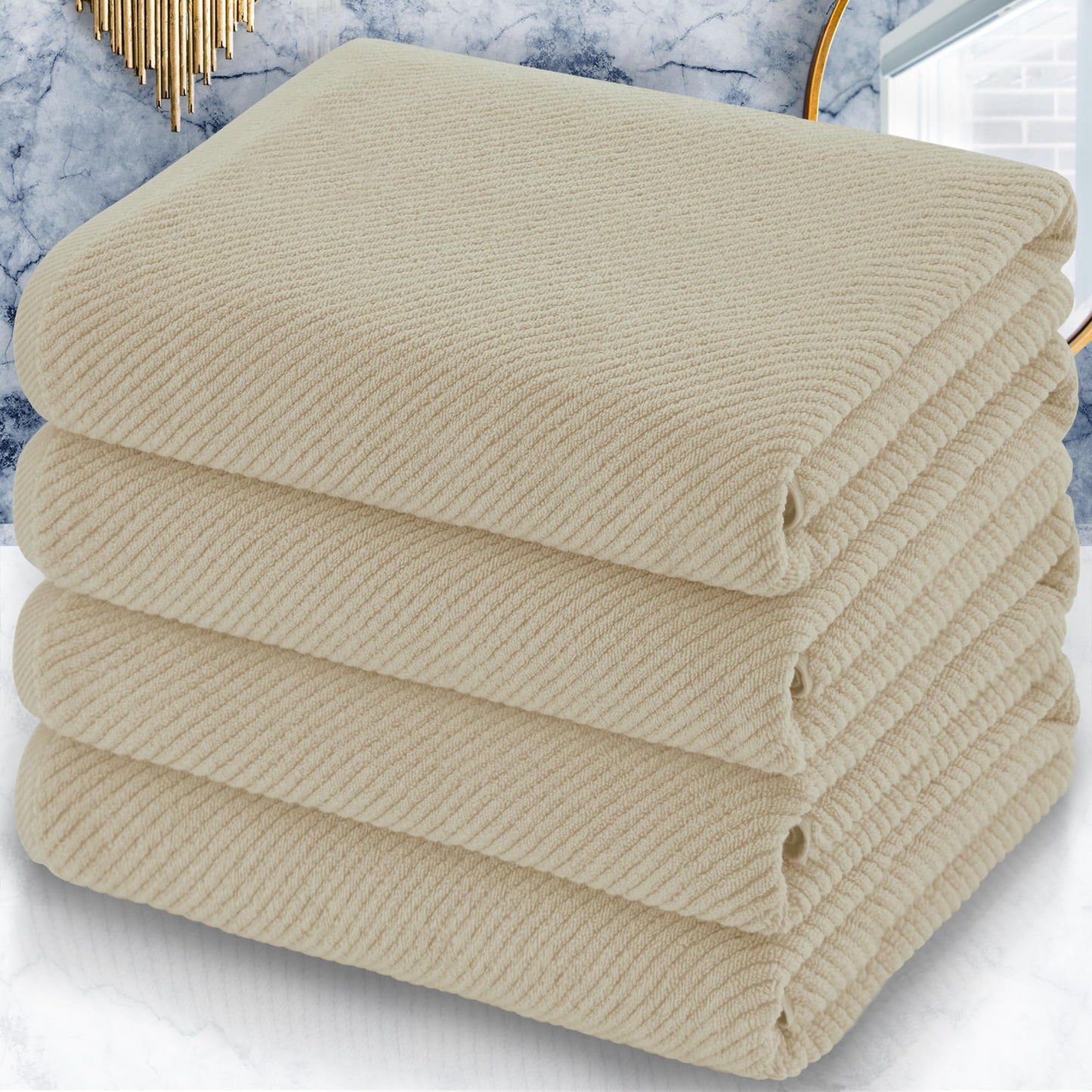 Cotton Bathroom Towel Gift Set 6-Piece Collection
