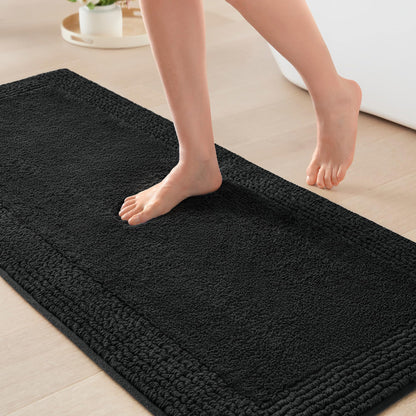 Luxury Cotton Tufted Bath Rug with Reversible Design