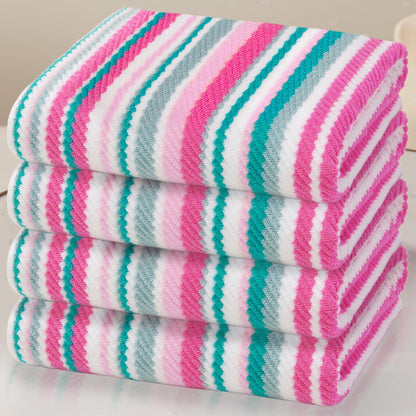 Striped Cotton Hand Towel Set Soft Quick-Dry Design