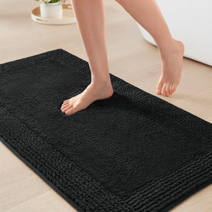 Luxury Cotton Tufted Bath Rug with Reversible Design