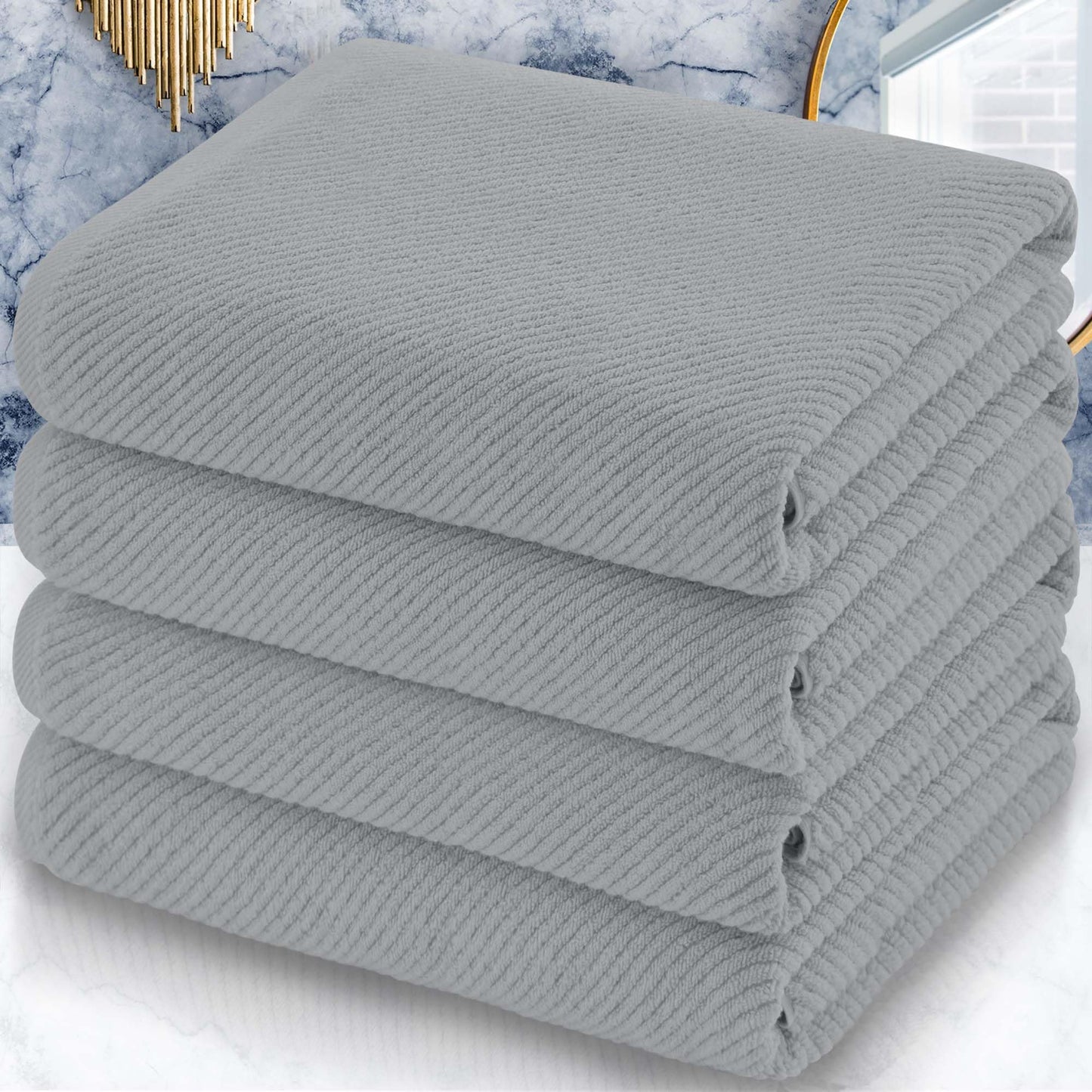 Cotton Bathroom Towel Gift Set 6-Piece Collection