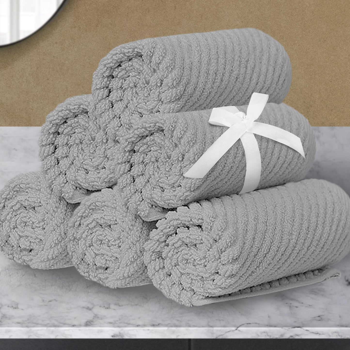 Cotton Bathroom Towel Gift Set 6-Piece Collection