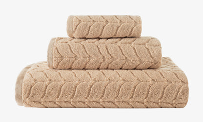 Turkish Cotton Towel Set Soft Plush Jacquard Design