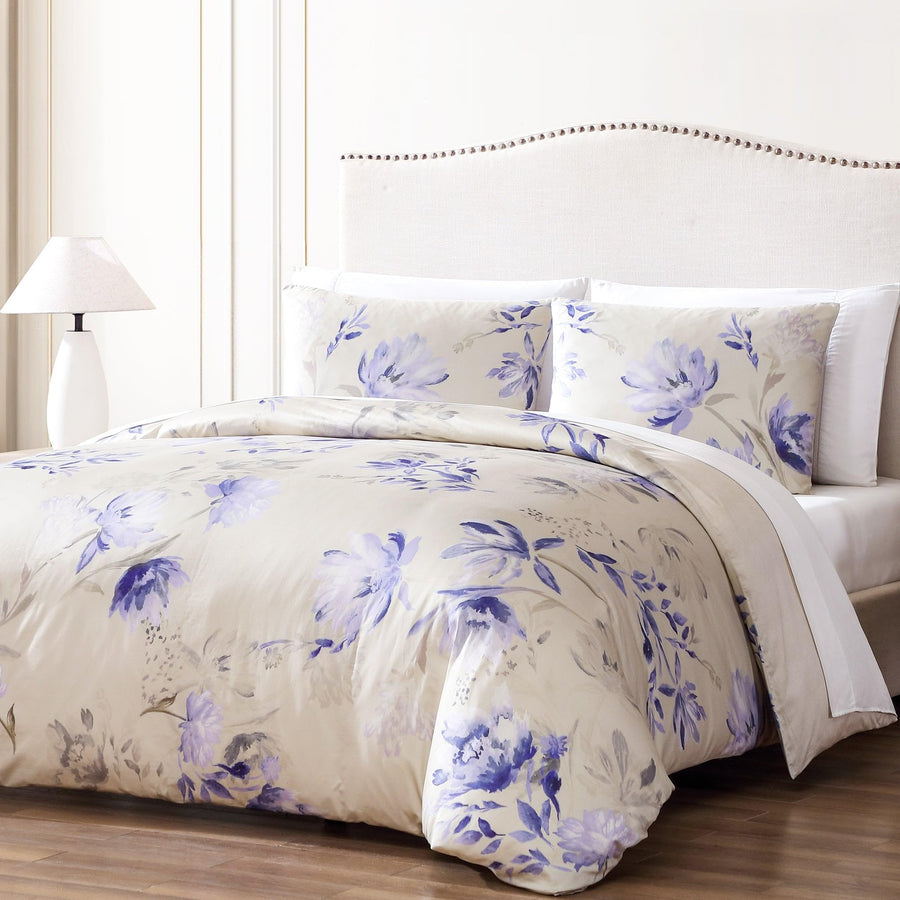 Egyptian Cotton Sateen Duvet Cover Set Printed