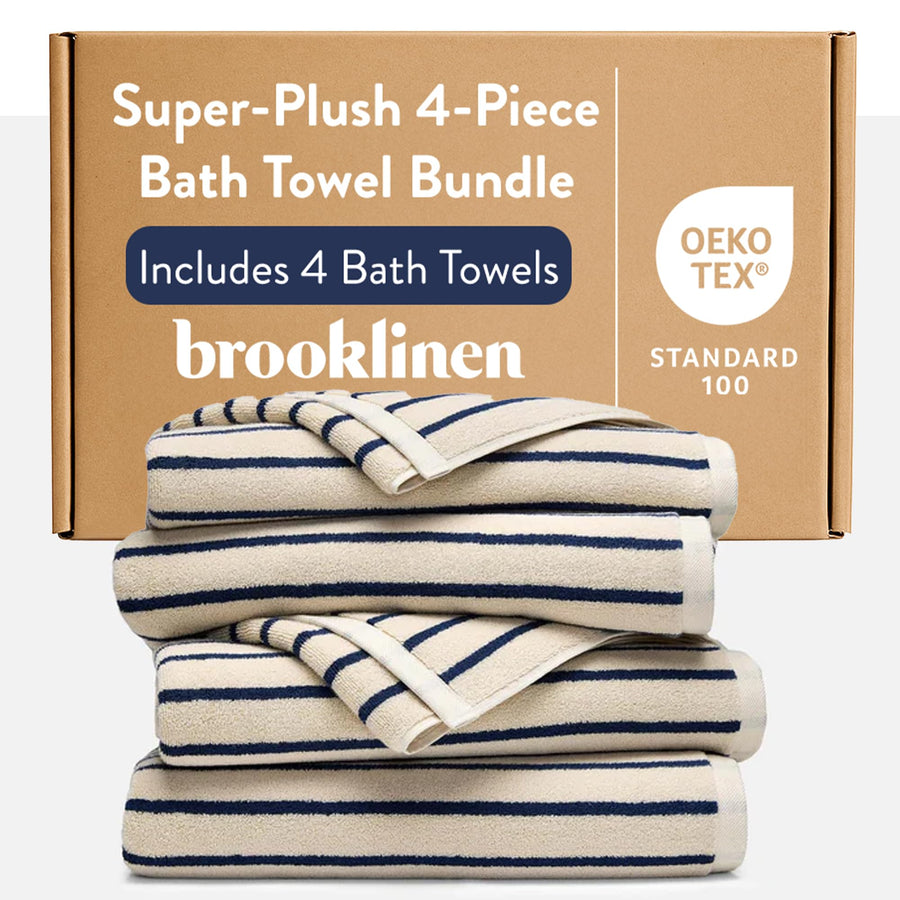 Super Plush Turkish Cotton Bath Towel Set 4-Pack