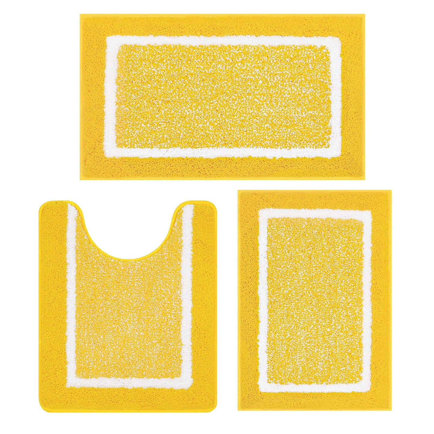 Microfiber Bath Rug Set with Plush Non-Slip Design