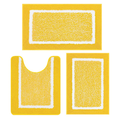 Microfiber Bath Rug Set with Plush Non-Slip Design