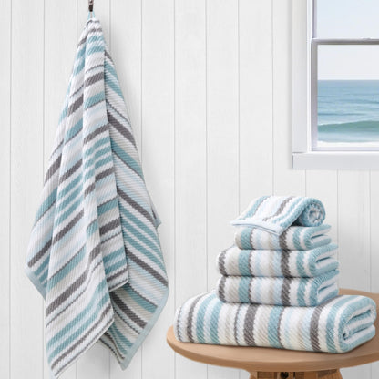 Striped Cotton Hand Towel Set Soft Quick-Dry Design