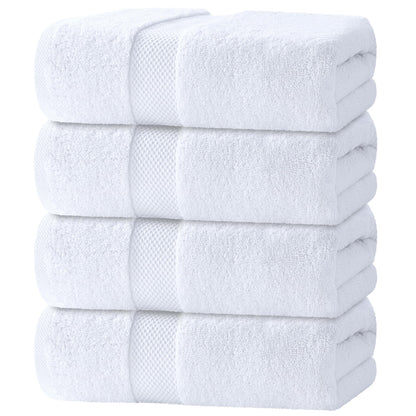Luxury Cotton Bath Towel Set Thick Soft 4-Pack