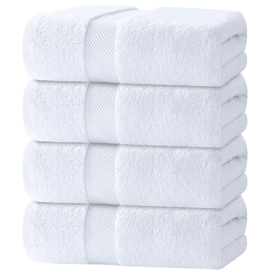 Luxury Cotton Bath Towel Set Thick Soft 4-Pack