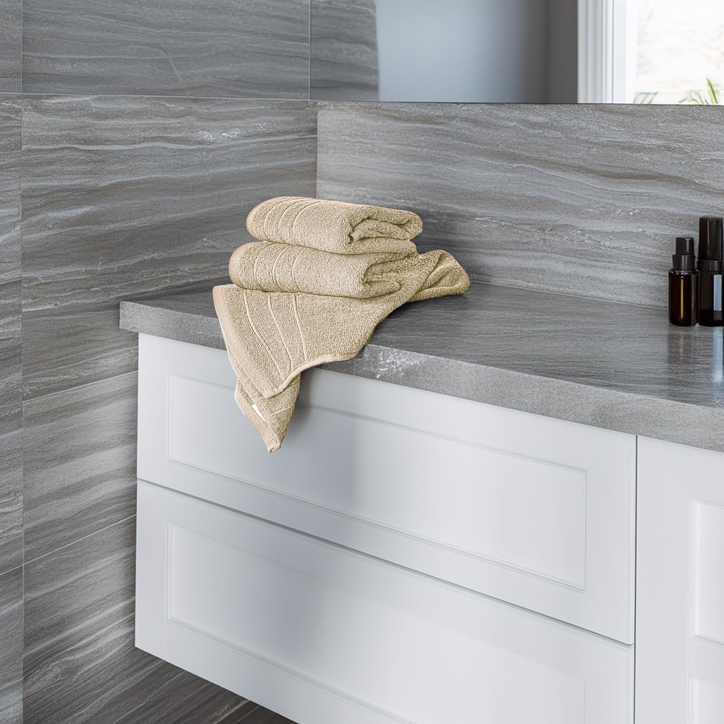 Soft Cotton Hand Towel Set Quick-Dry 6-Pack