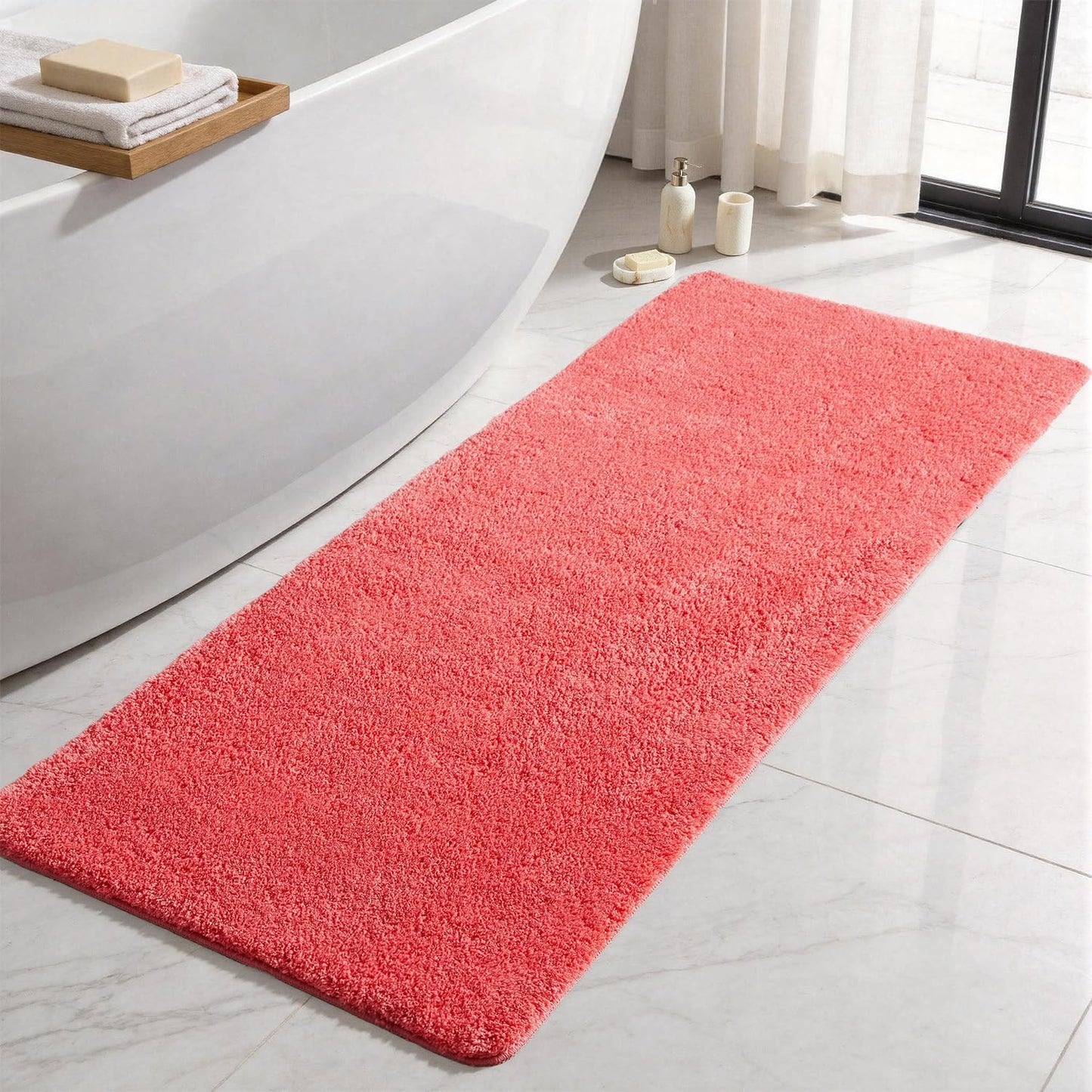 Ultra Soft Absorbent Bath Mat with Rubber Backing