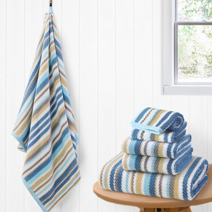 Striped Cotton Hand Towel Set Soft Quick-Dry Design
