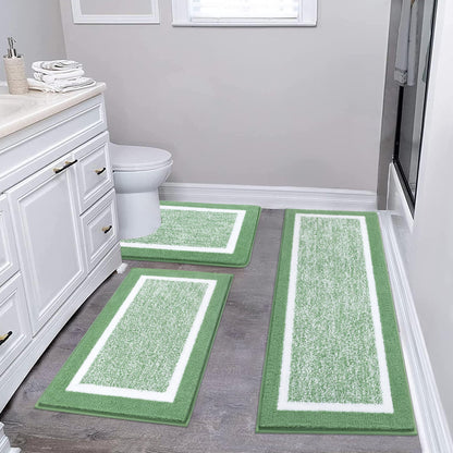 Microfiber Bath Rug Set with Plush Non-Slip Design