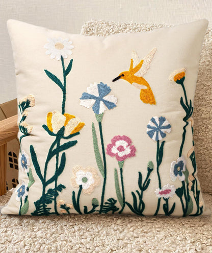 Boho Embroidered Throw Pillow Covers Set of 2