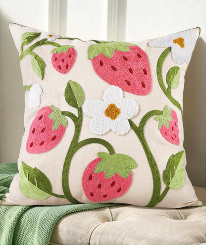 Boho Embroidered Throw Pillow Covers Set of 2