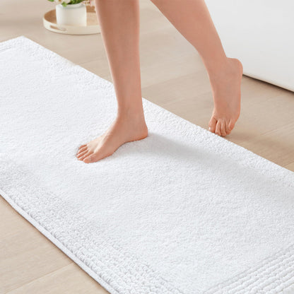 Luxury Cotton Tufted Bath Rug with Reversible Design
