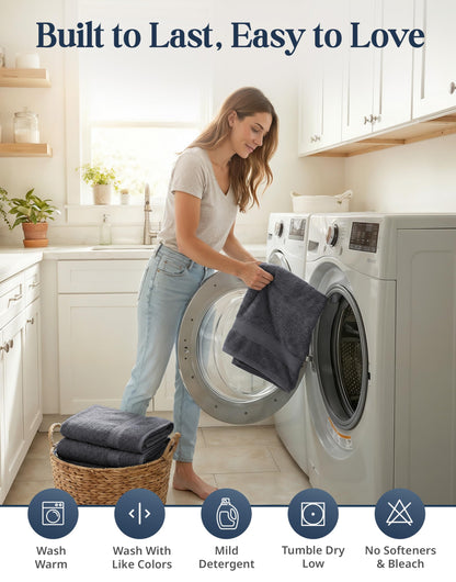 Complete Cotton Bathroom Towel Set Extra Large