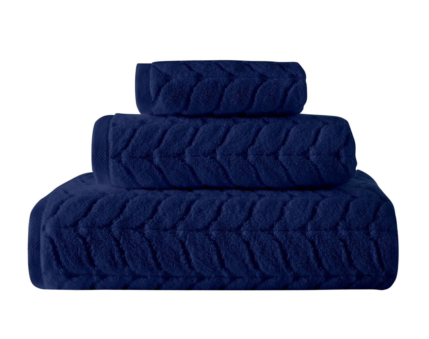 Turkish Cotton Towel Set Soft Plush Jacquard Design