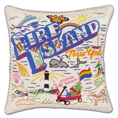 Midwest City Embroidered Decorative Throw Pillow