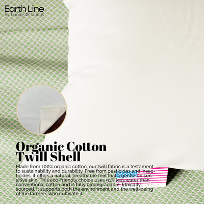 Organic Cotton Body Pillow Insert with Twill Shell