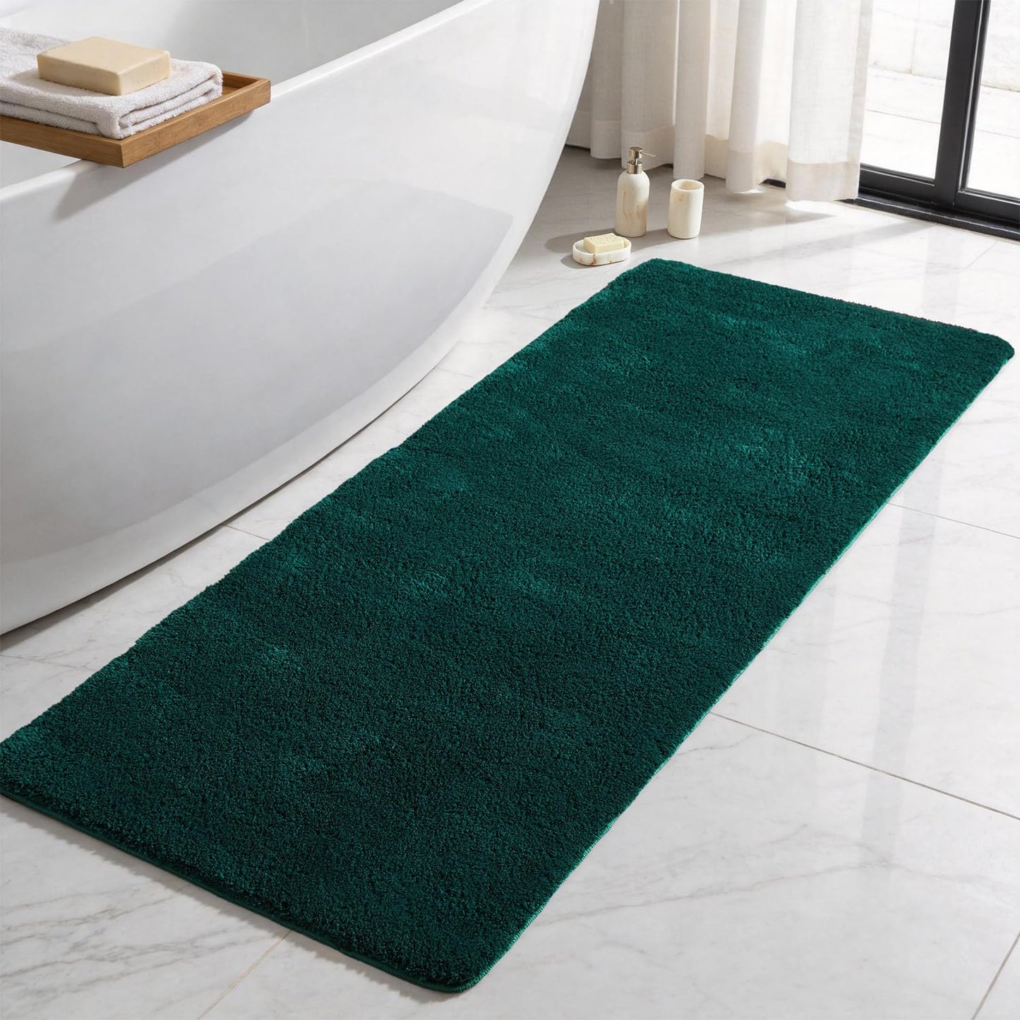 Ultra Soft Absorbent Bath Mat with Rubber Backing