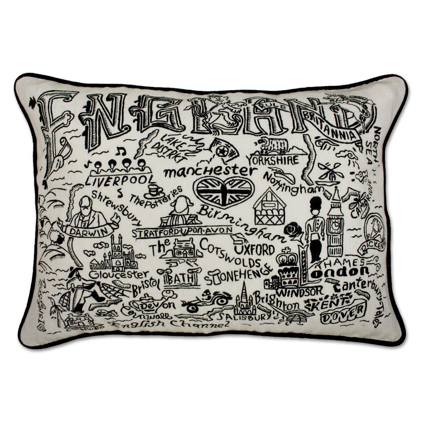 Midwest City Embroidered Decorative Throw Pillow