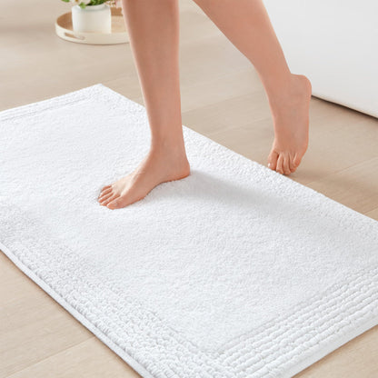 Luxury Cotton Tufted Bath Rug with Reversible Design