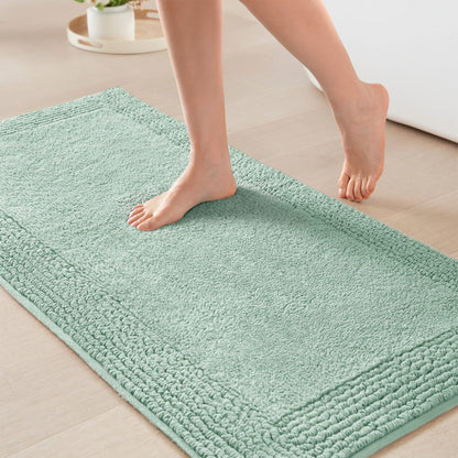 Luxury Cotton Tufted Bath Rug with Reversible Design