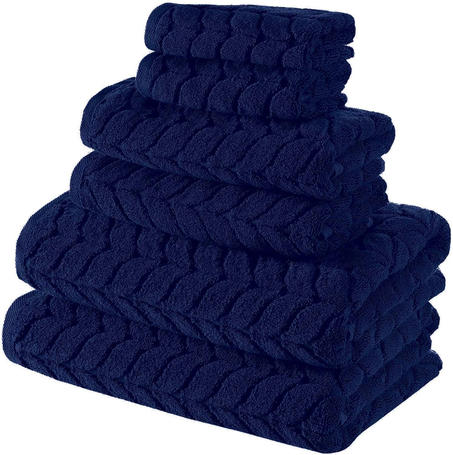 Turkish Cotton Towel Set Soft Plush Jacquard Design