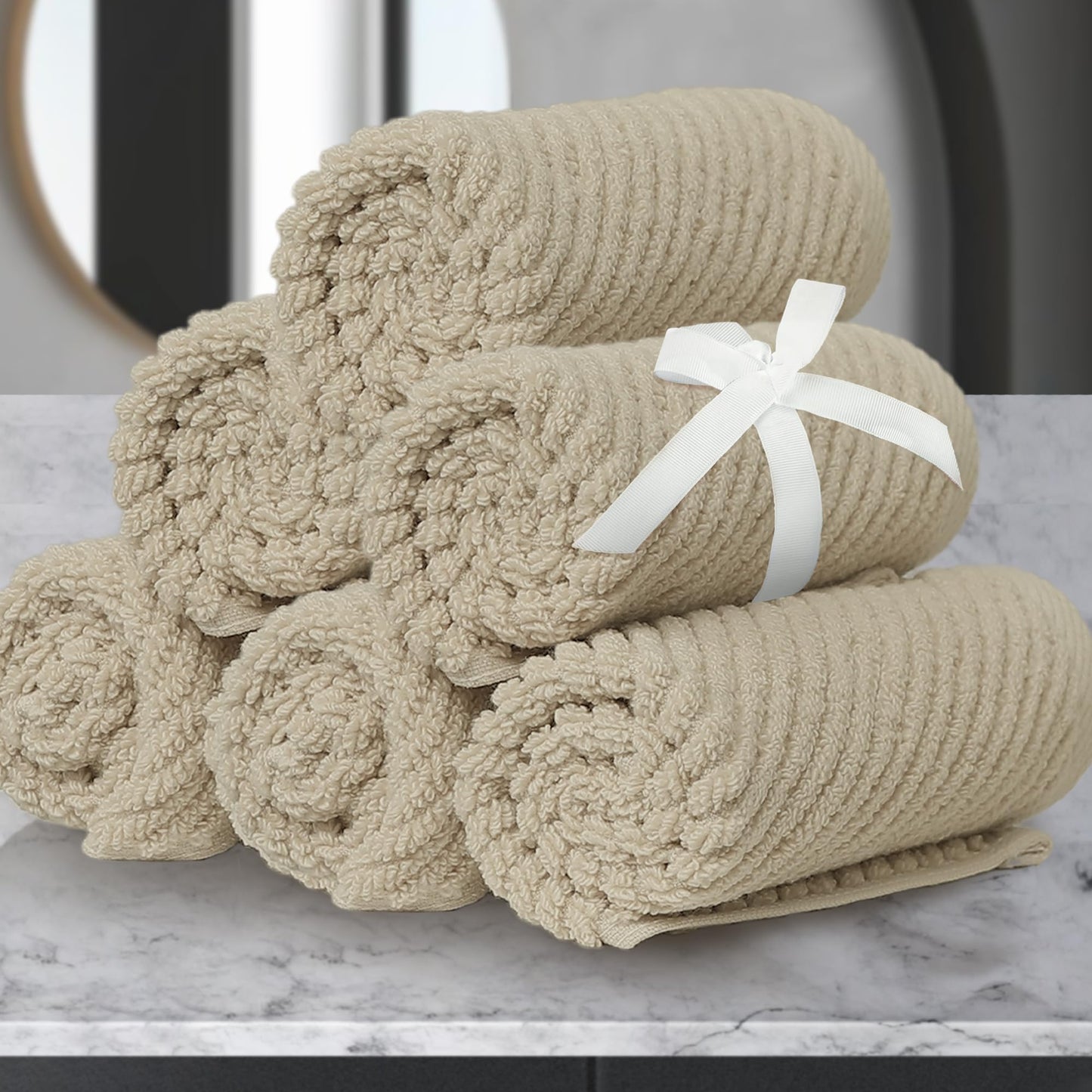 Cotton Bathroom Towel Gift Set 6-Piece Collection
