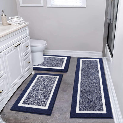Microfiber Bath Rug Set with Plush Non-Slip Design
