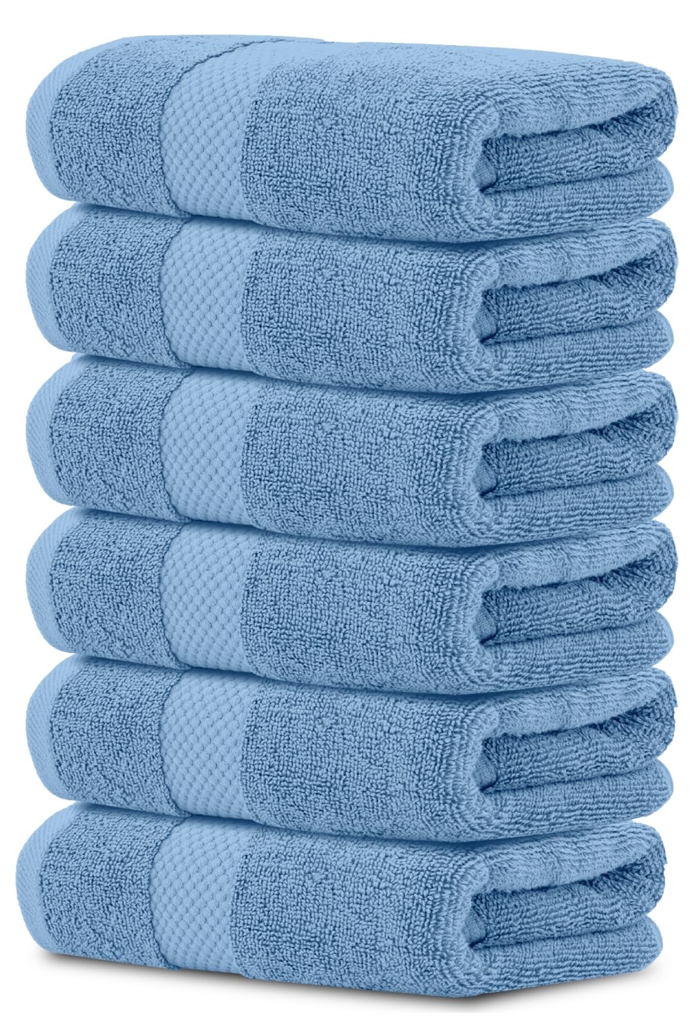 Luxury Cotton Hand Towel Set Hotel Spa 6-Pack