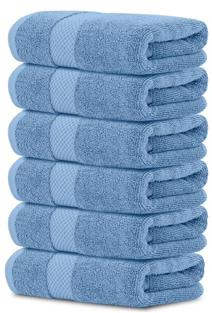 Luxury Cotton Hand Towel Set Hotel Spa 6-Pack