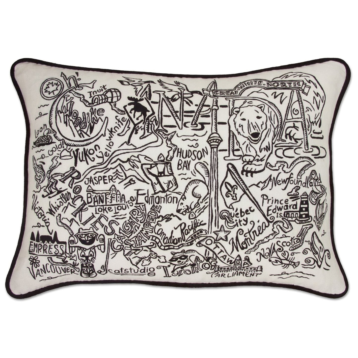 Midwest City Embroidered Decorative Throw Pillow