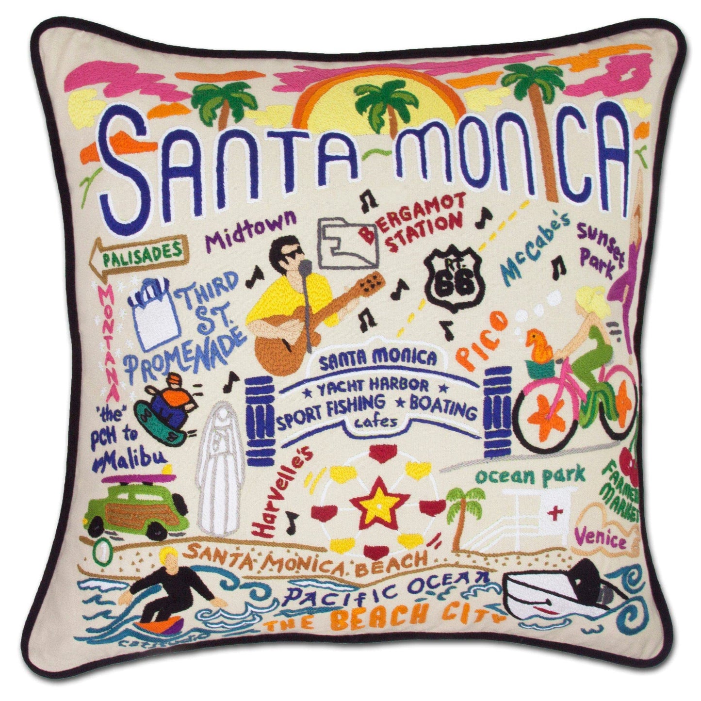 Midwest City Embroidered Decorative Throw Pillow