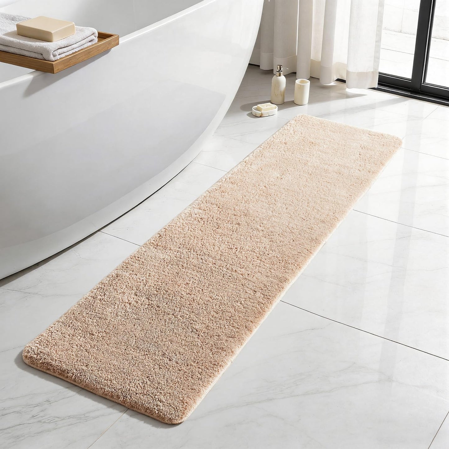 Ultra Soft Absorbent Bath Mat with Rubber Backing