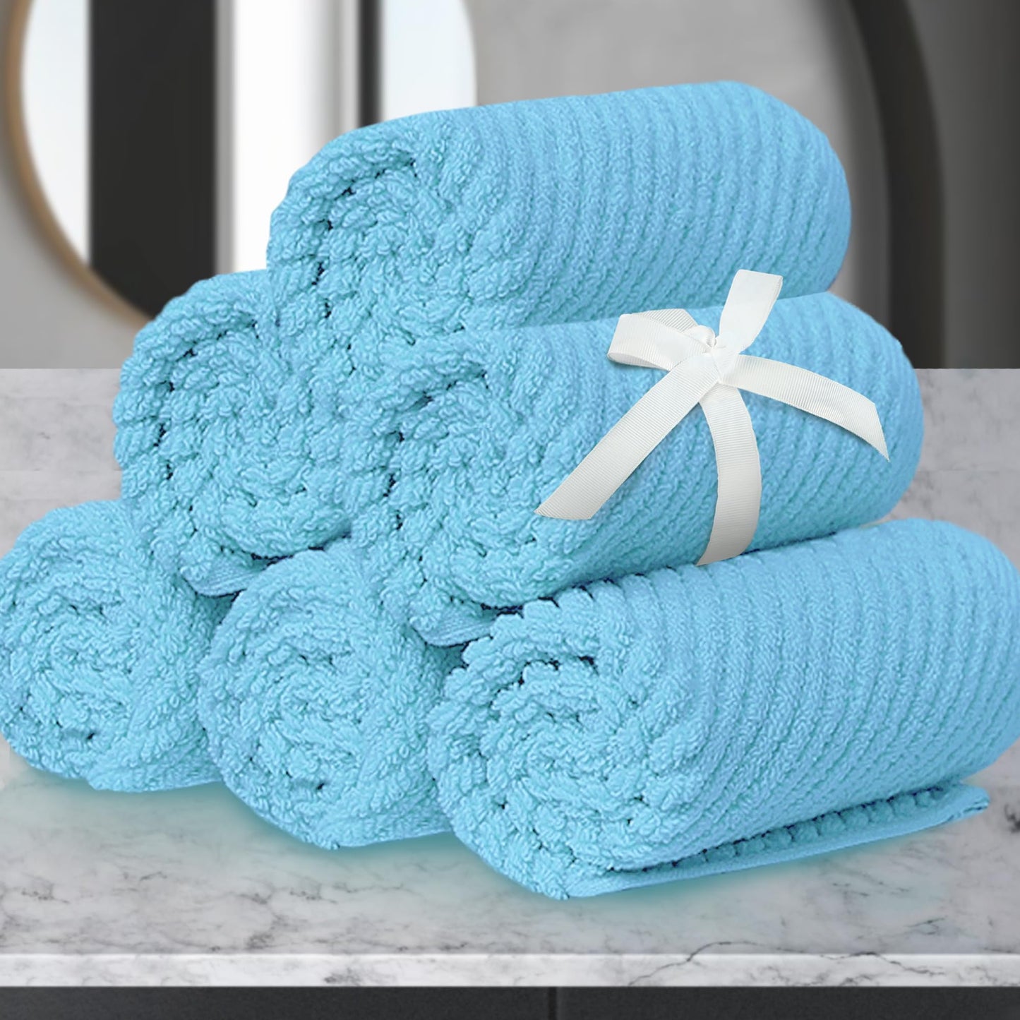 Cotton Bathroom Towel Gift Set 6-Piece Collection