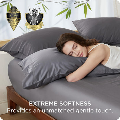 Cooling Bamboo Pillowcase Set Soft Breathable Cover