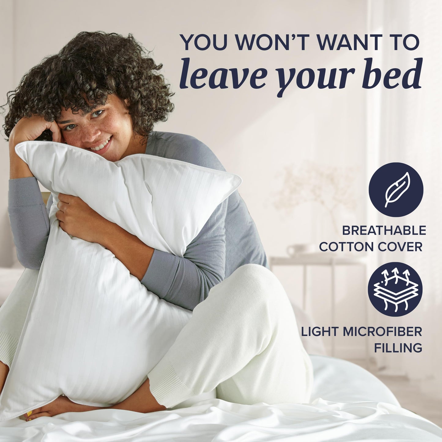 Cooling Down Alternative Bed Pillows Set of 2