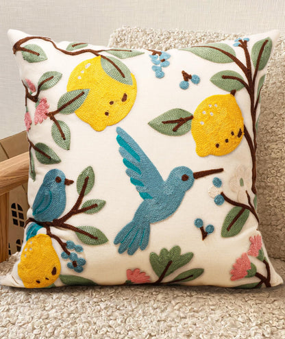 Boho Embroidered Throw Pillow Covers Set of 2