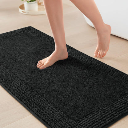 Luxury Cotton Tufted Bath Rug with Reversible Design